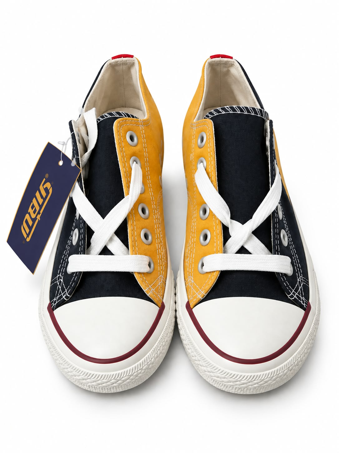Yellow & Black combination canvas sneaker 009