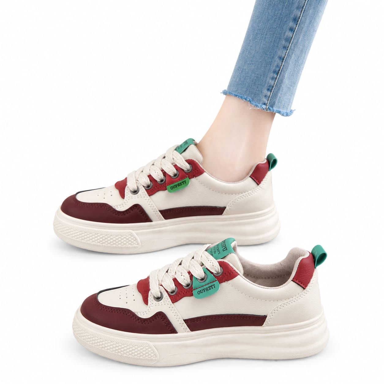 Comfortable Design Sneakers for Women 1003-Red