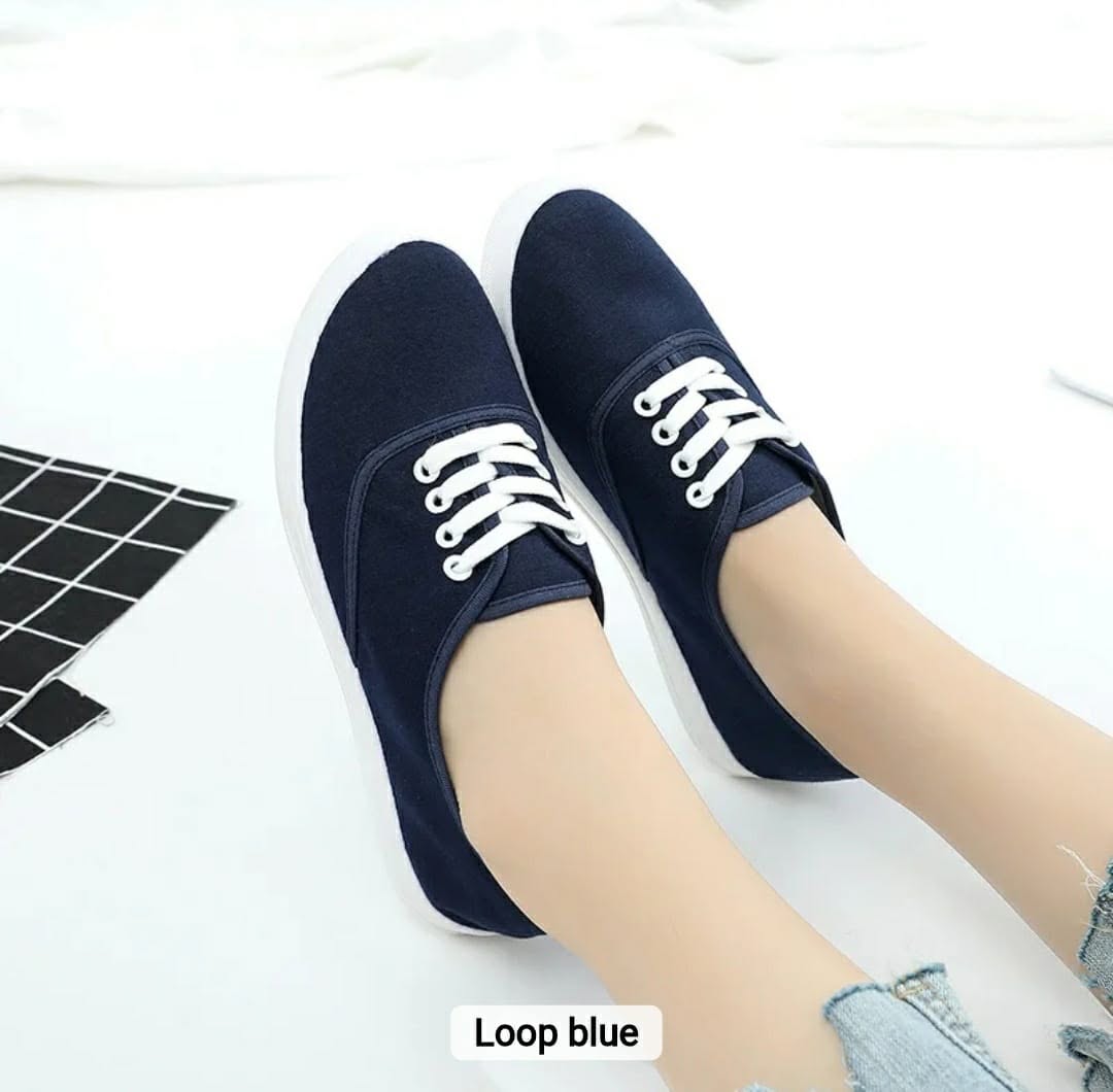 Loop Designed Canvas Soft Shoe for Women 043 Blue