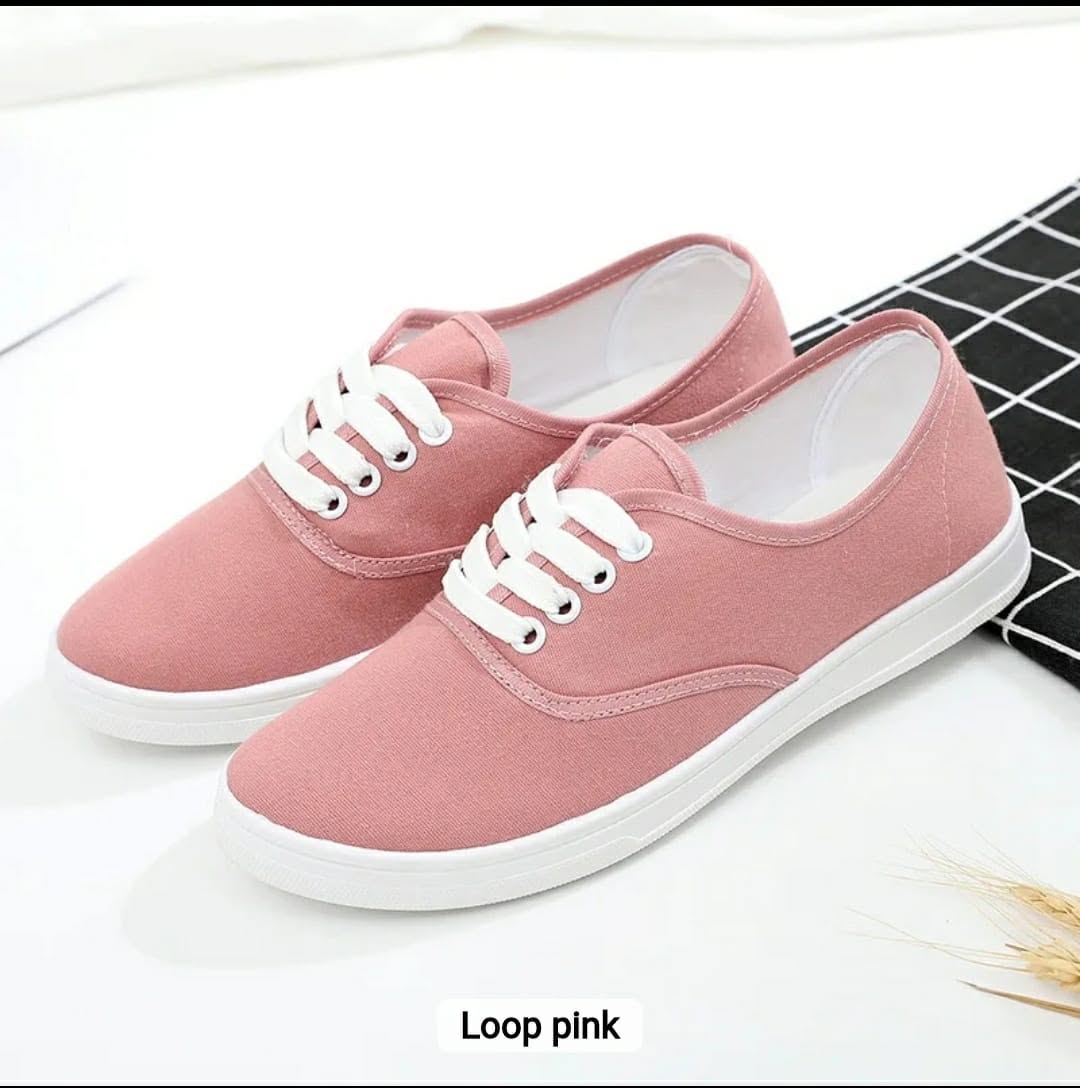 Loop Designed Canvas Soft Shoe for Women 043 Pink